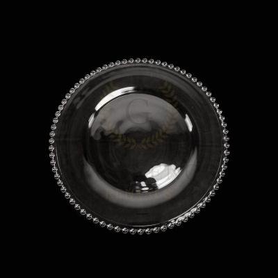 Clear Beaded Charger Plates