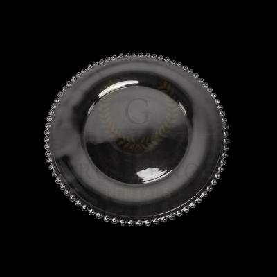 Clear Beaded Charger Plates thumbnail