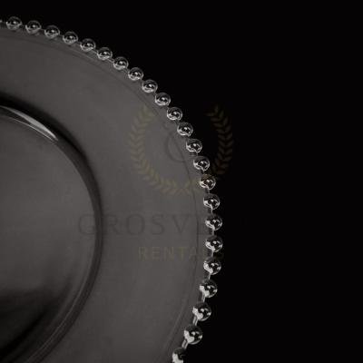 Clear Beaded Charger Plates thumbnail