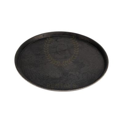 Round Black Tray