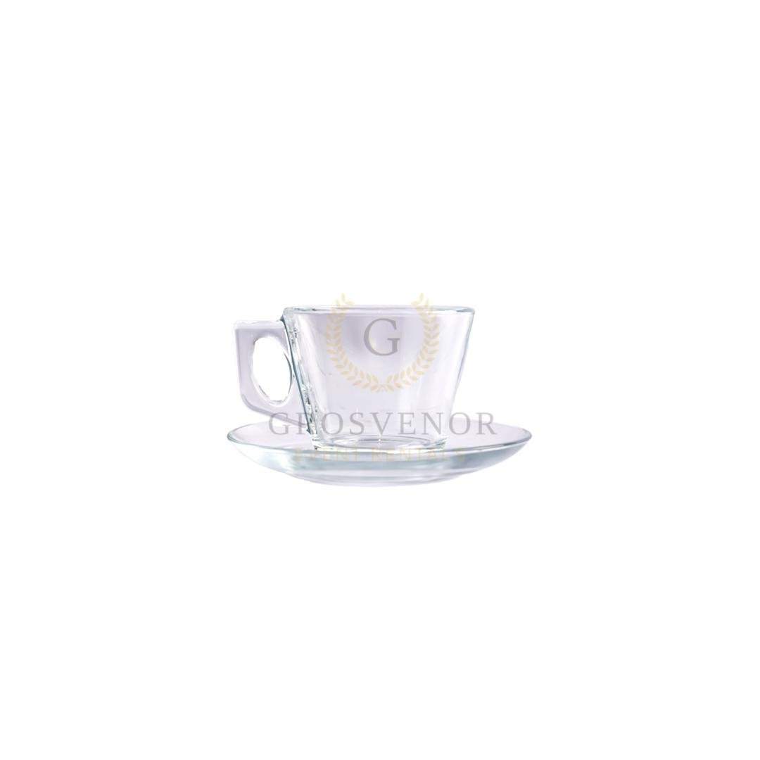 Glass Tea Cup and Saucer