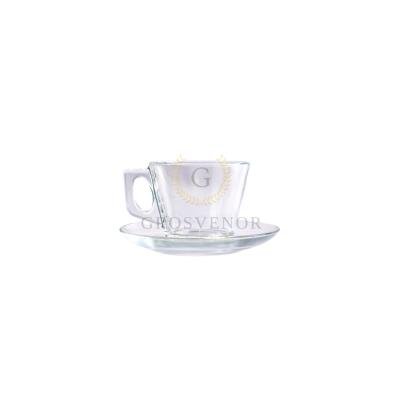 Glass Tea Cup and Saucer